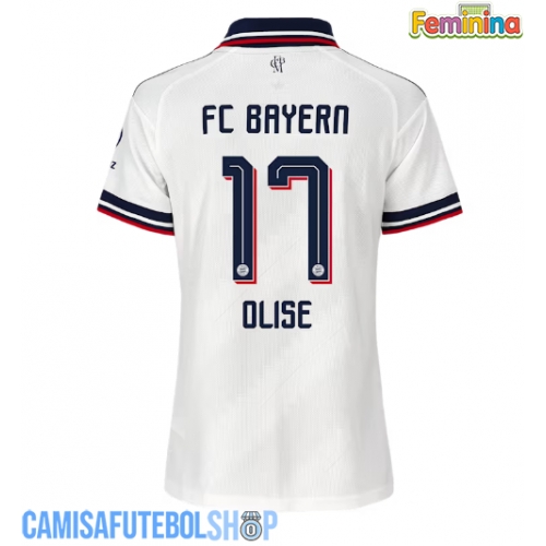 Camisa de time de futebol Bayern Munich Michael Olise #17 Replicas 2º Equipamento Feminina 2026-27 Manga Curta